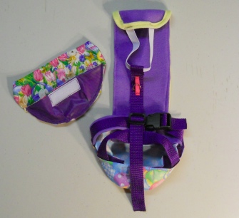 Purple Easter Duck Diaper Holder/Harness 2